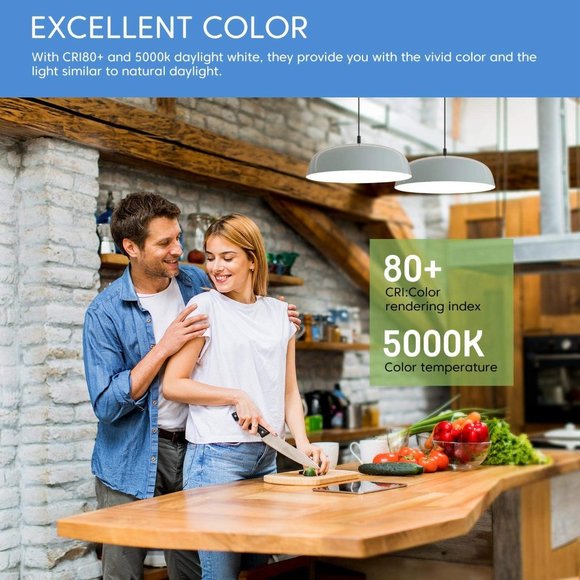 Linkind Dimmable A19 LED Light Bulbs, 100W Equivalent, E26 Base, 5000K Daylight, - Picture 5 of 7